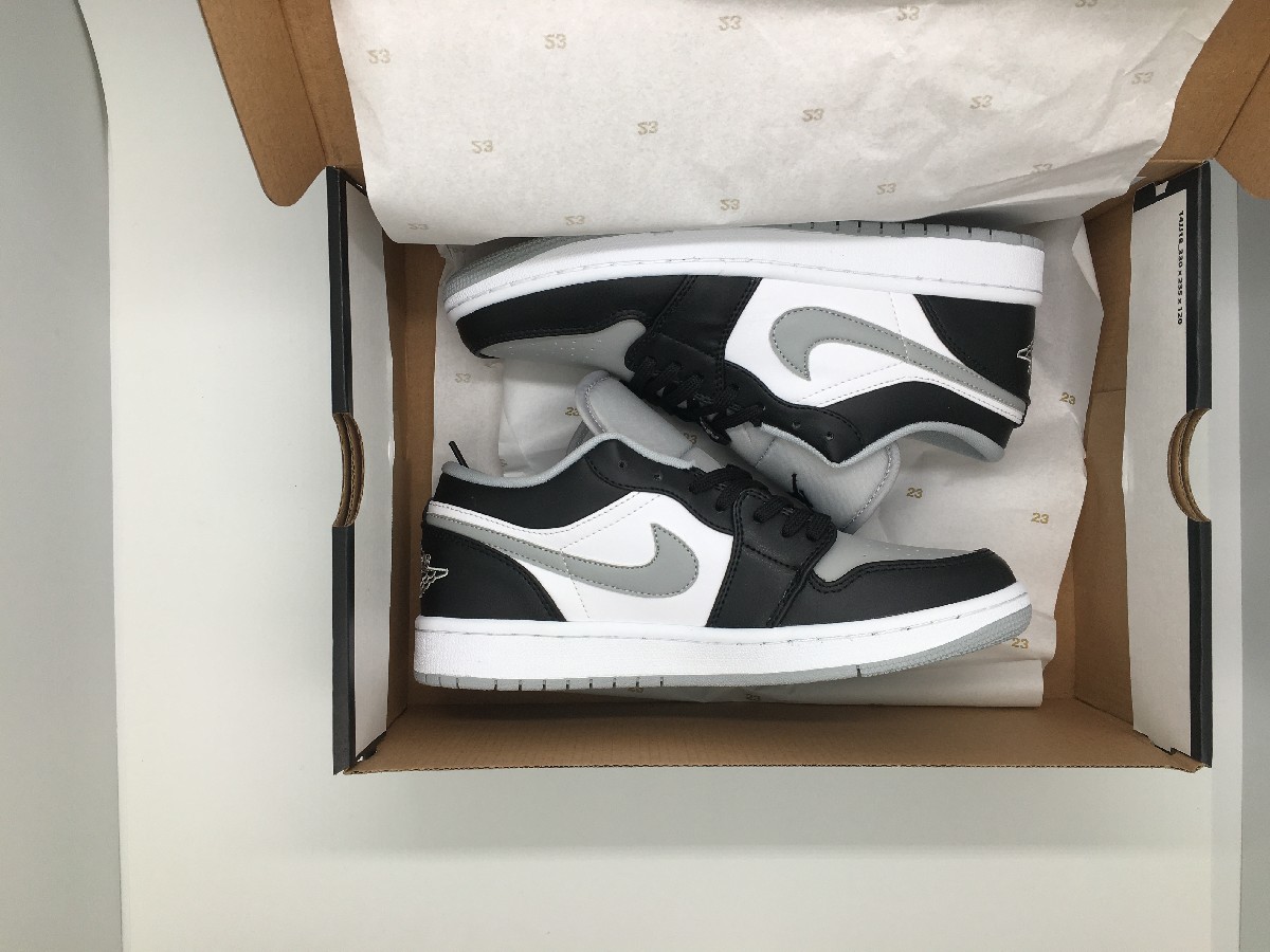 Air Jordan 1 Low Shadow Black White Grey Shoes